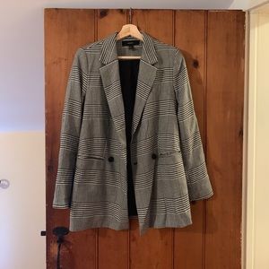 Black and white blazer